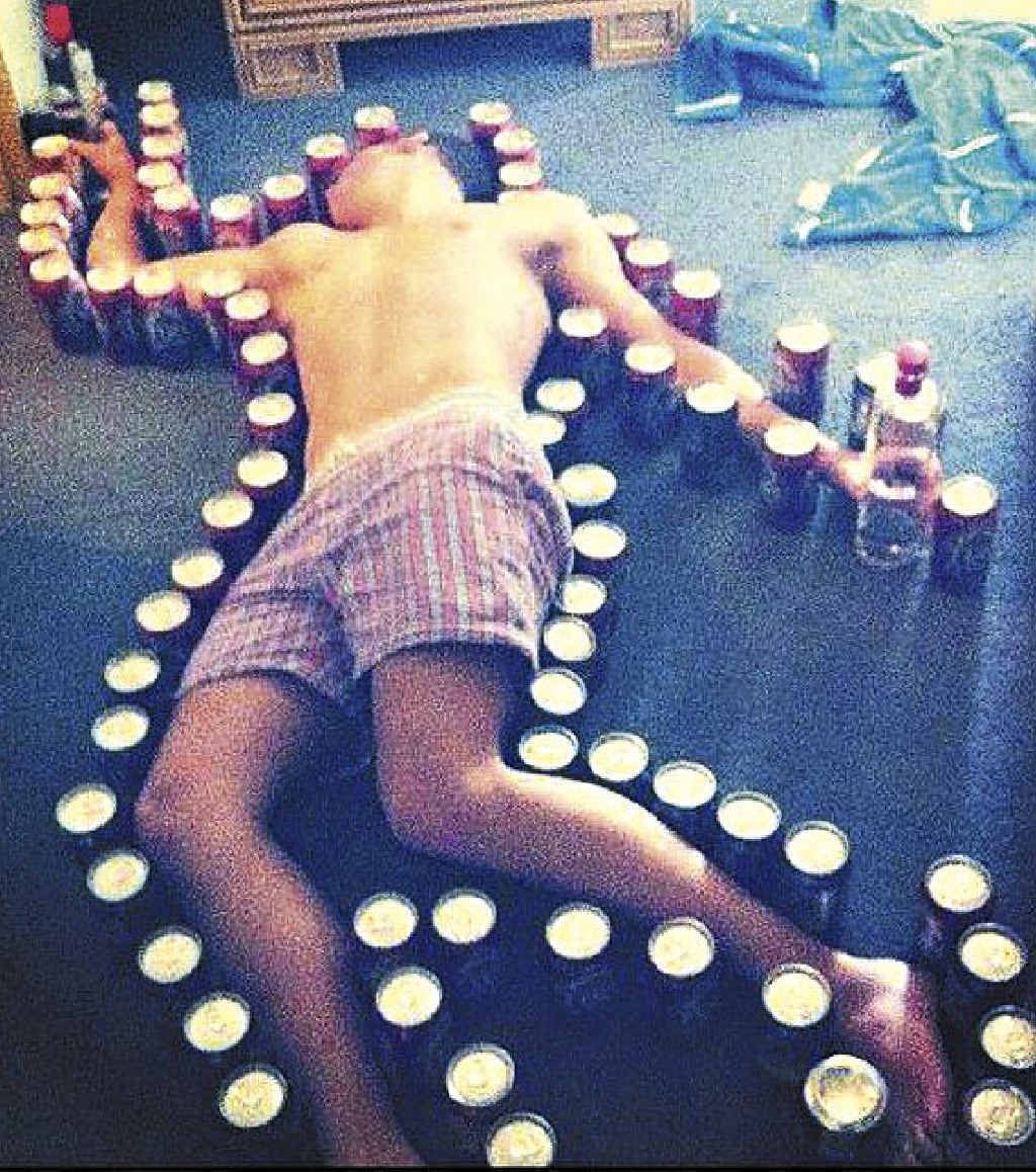 BODY OF EVIDENCE: Passed out and made fun of. BODY OF EVIDENCE: Passed out and made fun of.